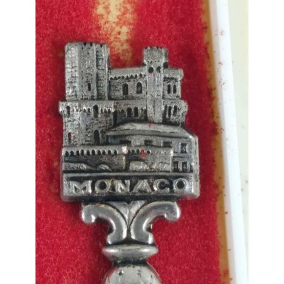 Vintage Collectible Marque Deposee Monaco Miniature Spoon 4" Long with Case - Picture 3 of 7